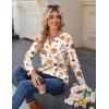 Zeagoo Long Sleeve Shirts for Women Casual V Neck Fall Tops Dressy Summer Work Blouses Clothes(Halloween 104)