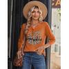 Zeagoo Long Sleeve Shirts for Women Casual V Neck Fall Tops Dressy Summer Work Blouses Clothes(Halloween 105)