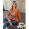 Zeagoo Long Sleeve Shirts for Women Casual V Neck Fall Tops Dressy Summer Work Blouses Clothes(Halloween 105)