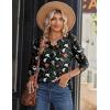 Zeagoo Long Sleeve Shirts for Women Casual V Neck Fall Tops Dressy Summer Work Blouses Clothes(Halloween 36)