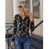 Zeagoo Long Sleeve Shirts for Women Casual V Neck Fall Tops Dressy Summer Work Blouses Clothes(Halloween 36)