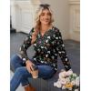 Zeagoo Long Sleeve Shirts for Women Casual V Neck Fall Tops Dressy Summer Work Blouses Clothes(Halloween 36)