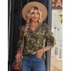 Zeagoo Long Sleeve Shirts for Women Casual V Neck Fall Tops Dressy Summer Work Blouses Clothes(Leaves Print)
