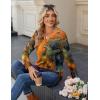 Zeagoo Long Sleeve Shirts for Women Casual V Neck Fall Tops Dressy Summer Work Blouses Clothes(Multicolor 272)