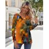 Zeagoo Long Sleeve Shirts for Women Casual V Neck Fall Tops Dressy Summer Work Blouses Clothes(Multicolor 272)