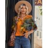 Zeagoo Long Sleeve Shirts for Women Casual V Neck Fall Tops Dressy Summer Work Blouses Clothes(Multicolor 272)