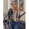 Zeagoo Long Sleeve Shirts for Women Casual V Neck Fall Tops Dressy Summer Work Blouses Clothes(Multicolor 278)