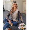 Zeagoo Long Sleeve Shirts for Women Casual V Neck Fall Tops Dressy Summer Work Blouses Clothes(Multicolor 278)