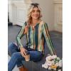 Zeagoo Long Sleeve Shirts for Women Casual V Neck Fall Tops Dressy Summer Work Blouses Clothes(Multicolor 289)
