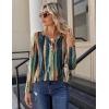 Zeagoo Long Sleeve Shirts for Women Casual V Neck Fall Tops Dressy Summer Work Blouses Clothes(Multicolor 289)