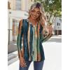 Zeagoo Long Sleeve Shirts for Women Casual V Neck Fall Tops Dressy Summer Work Blouses Clothes(Multicolor 289)