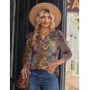 Zeagoo Long Sleeve Shirts for Women Casual V Neck Fall Tops Dressy Summer Work Blouses Clothes(Multicolor 721)