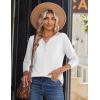 Zeagoo Long Sleeve Shirts for Women Casual V Neck Fall Tops Dressy Summer Work Blouses Clothes(White)