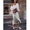 Zeagoo Skirts for Women High Waist Skirt Elegant Midi Skirt Satin(An445)