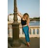 Zeagoo Skirts for Women High Waist Skirt Elegant Midi Skirt Satin(Dark Blue)