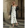 Zeagoo Skirts for Women High Waist Skirt Elegant Midi Skirt Satin(Dh1018)