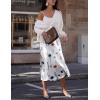 Zeagoo Skirts for Women High Waist Skirt Elegant Midi Skirt Satin(Dh590)