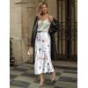 Zeagoo Skirts for Women High Waist Skirt Elegant Midi Skirt Satin(Dh590)