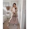 Zeagoo Skirts for Women High Waist Skirt Elegant Midi Skirt Satin(Light Khaki)