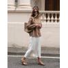 Zeagoo Skirts for Women High Waist Skirt Elegant Midi Skirt Satin(Pastel Peach)