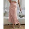 Zeagoo Skirts for Women High Waist Skirt Elegant Midi Skirt Satin(Pat6)