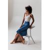 Zeagoo Skirts for Women High Waist Skirt Elegant Midi Skirt Satin(Royal Blue)