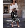Zeagoo Skirts for Women High Waist Skirt Elegant Midi Skirt Satin(Sf100)
