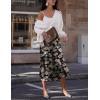 Zeagoo Skirts for Women High Waist Skirt Elegant Midi Skirt Satin(Sf209)