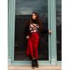 Zeagoo Skirts for Women High Waist Skirt Elegant Midi Skirt Satin(Wine Red)