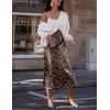 Zeagoo Skirts for Women High Waist Skirt Elegant Midi Skirt Satin(Xh267)