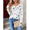 Zeagoo Women Long Sleeve Tops Dressy Casual V Neck Tshirts Basics Tee 2025 Fall Trendy Clothes S-2XL(Bf112)