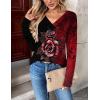 Zeagoo Women Long Sleeve Tops Dressy Casual V Neck Tshirts Basics Tee 2025 Fall Trendy Clothes S-2XL(Bf309)