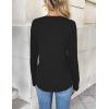 Zeagoo Women Long Sleeve Tops Dressy Casual V Neck Tshirts Basics Tee 2025 Fall Trendy Clothes S-2XL(Black)