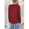 Zeagoo Women Long Sleeve Tops Dressy Casual V Neck Tshirts Basics Tee 2025 Fall Trendy Clothes S-2XL(Der)