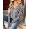 Zeagoo Women Long Sleeve Tops Dressy Casual V Neck Tshirts Basics Tee 2025 Fall Trendy Clothes S-2XL(Hf36)