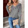 Zeagoo Women Long Sleeve Tops Dressy Casual V Neck Tshirts Basics Tee 2025 Fall Trendy Clothes S-2XL(Hf36)