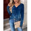 Zeagoo Women Long Sleeve Tops Dressy Casual V Neck Tshirts Basics Tee 2025 Fall Trendy Clothes S-2XL(Mz712)
