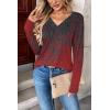 Zeagoo Women Long Sleeve Tops Dressy Casual V Neck Tshirts Basics Tee 2025 Fall Trendy Clothes S-2XL(Mz838)