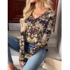 Zeagoo Women Long Sleeve Tops Dressy Casual V Neck Tshirts Basics Tee 2025 Fall Trendy Clothes S-2XL(Mz857)