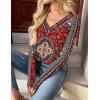 Zeagoo Women Long Sleeve Tops Dressy Casual V Neck Tshirts Basics Tee 2025 Fall Trendy Clothes S-2XL(Mz870)