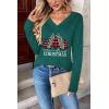 Zeagoo Women Long Sleeve Tops Dressy Casual V Neck Tshirts Basics Tee 2025 Fall Trendy Clothes S-2XL(Sd484)