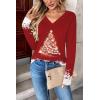 Zeagoo Women Long Sleeve Tops Dressy Casual V Neck Tshirts Basics Tee 2025 Fall Trendy Clothes S-2XL(Sd489)