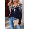 Zeagoo Women Long Sleeve Tops Dressy Casual V Neck Tshirts Basics Tee 2025 Fall Trendy Clothes S-2XL(Sf103)