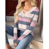 Zeagoo Women Long Sleeve Tops Dressy Casual V Neck Tshirts Basics Tee 2025 Fall Trendy Clothes S-2XL(Tw669)