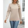 Zeagoo Womens 2026 Fall Sweaters Long Sleeve Tops Classic Crew Neck Pullover Sweaters Loose Dressy Casual Basic Clothes(Apricot)