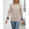 Zeagoo Womens 2026 Fall Sweaters Long Sleeve Tops Classic Crew Neck Pullover Sweaters Loose Dressy Casual Basic Clothes(Apricot-tz255)