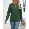 Zeagoo Womens 2026 Fall Sweaters Long Sleeve Tops Classic Crew Neck Pullover Sweaters Loose Dressy Casual Basic Clothes(Army Green)