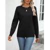 Zeagoo Womens 2026 Fall Sweaters Long Sleeve Tops Classic Crew Neck Pullover Sweaters Loose Dressy Casual Basic Clothes(Black)