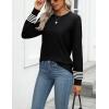 Zeagoo Womens 2026 Fall Sweaters Long Sleeve Tops Classic Crew Neck Pullover Sweaters Loose Dressy Casual Basic Clothes(Black-tz256)
