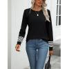 Zeagoo Womens 2026 Fall Sweaters Long Sleeve Tops Classic Crew Neck Pullover Sweaters Loose Dressy Casual Basic Clothes(Black-tz256)